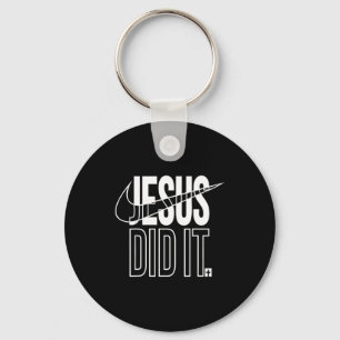 Jesus Did It He Is Risen Christian Religious Cross Keychain