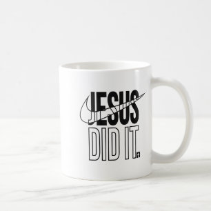 Jesus Did It Religious Cross Christian  Coffee Mug