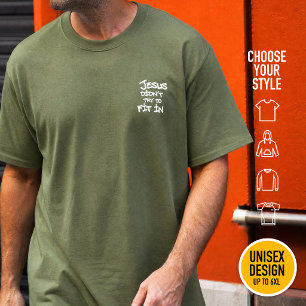 Jesus didn't try to fit in - grunge eroded style T-Shirt