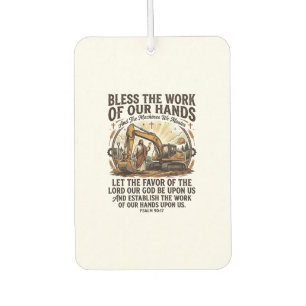Jesus Diesel Mechanic Heavy Equipment Shirt Faith  Air Freshener
