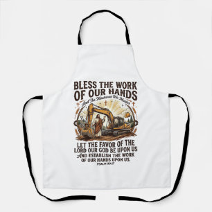 Jesus Diesel Mechanic Heavy Equipment Shirt Faith  Apron