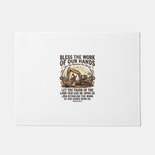Jesus Diesel Mechanic Heavy Equipment Shirt Faith  Doormat