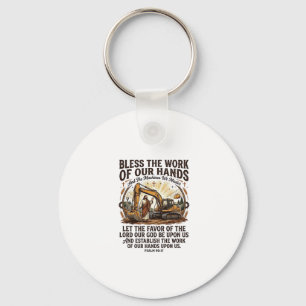 Jesus Diesel Mechanic Heavy Equipment Shirt Faith  Keychain