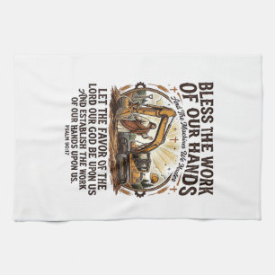 Jesus Diesel Mechanic Heavy Equipment Shirt Faith Kitchen Towel