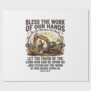 Jesus Diesel Mechanic Heavy Equipment Shirt Faith Wrapping Paper