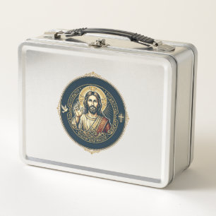 Jesus Digital Artist iPad Art T-Shirt Inspirationa Metal Lunch Box