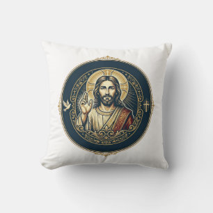 Jesus Digital Artist iPad Art T-Shirt Inspirationa Throw Pillow