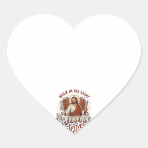 Jesus Disability Encouragement T-Shirt Inspiration Heart Sticker