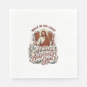 Jesus Disability Encouragement T-Shirt Inspiration Napkin