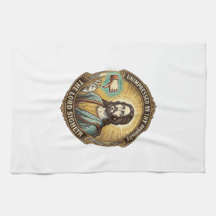 Jesus Dislike Button Social Media Hater Troll Humo Kitchen Towel