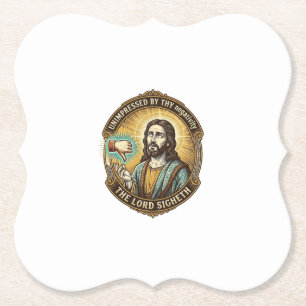 Jesus Dislike Button Social Media Hater Troll Humo Paper Coaster