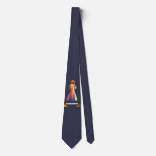 Jesus Divine Mercy Blue Tie