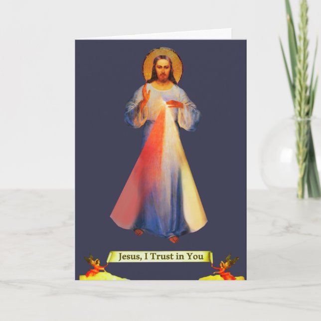 Jesus Divine Mercy Greeting Card (Front)