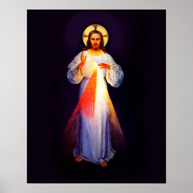 Jesus Divine Mercy Poster Plain - (Front)