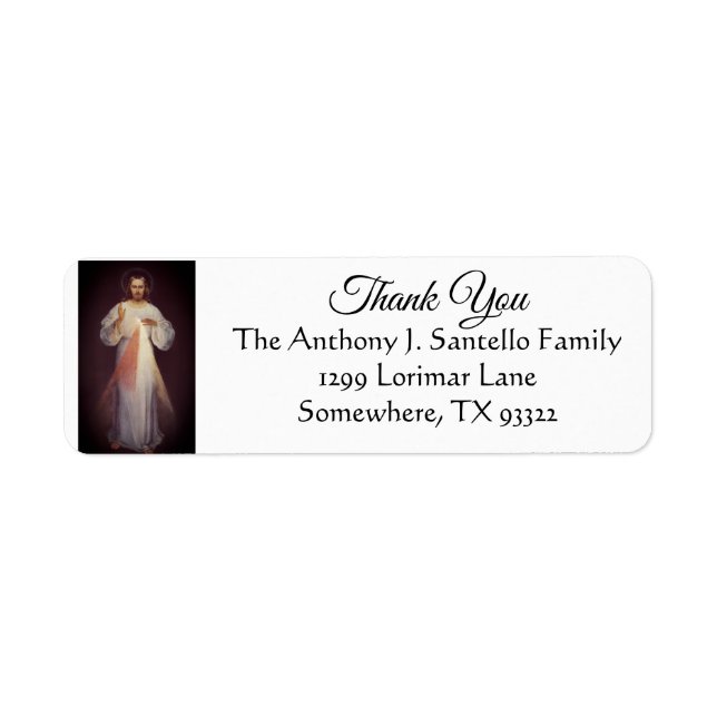 Jesus Divine Mercy  Thank You (Front)