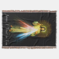 Jesus Divine Mercy Throw Blanket