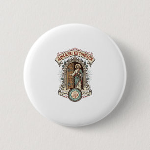 Jesus Door Key Symbolism Jesus Door Key Symbolism 2 Inch Round Button