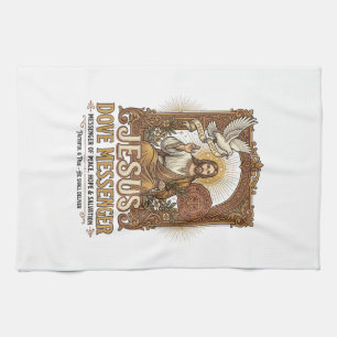 Jesus Dove Messenger Jesus Dove Messenger Christia Kitchen Towel
