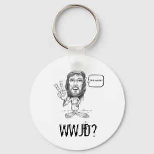 Jesus-Drawing, WWJD? Key Chain