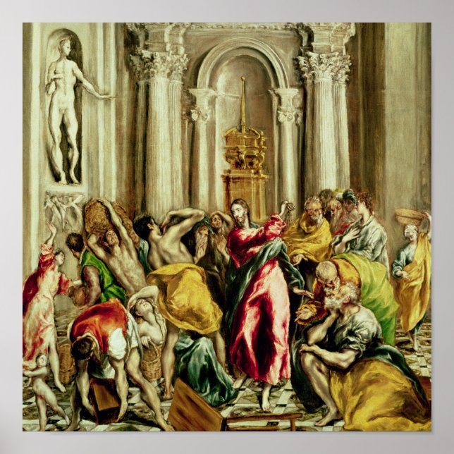 Jesus Driving the Merchants from the Temple Poster (Front)