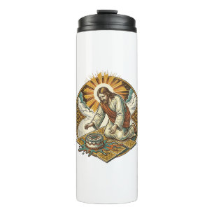 Jesus Dropped Birthday Cake Face Down Kitchen Floo Thermal Tumbler