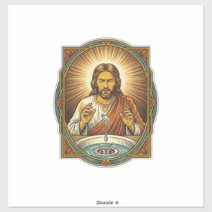 Jesus Dropped Contact Lens Bathroom Sink Drain Bli