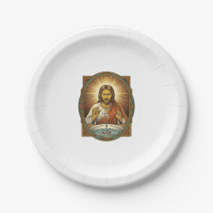 Jesus Dropped Contact Lens Bathroom Sink Drain Bli Paper Plate