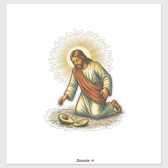 Jesus Dropped Fresh Sliced Avocado Floor Tragic Fo (Sheet)