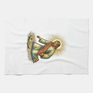 Jesus Dropped Fresh Sliced Avocado Floor Tragic Fo Kitchen Towel