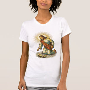 Jesus Dropped Fresh Sliced Avocado Floor Tragic Fo T-Shirt