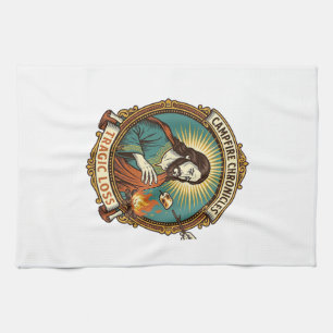 Jesus Dropped Marshmallow Campfire Party Fail Humo Kitchen Towel