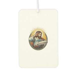 Jesus Dropped Phone Face Flat Concrete Panic Scree Air Freshener