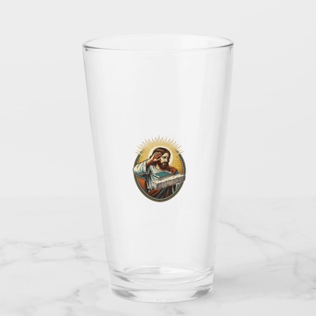 Jesus Dropped Phone Face Flat Concrete Panic Scree Glass (Front)
