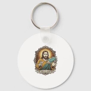 Jesus Dropped Slippery Soap Shower Clumsy Bathroom Keychain
