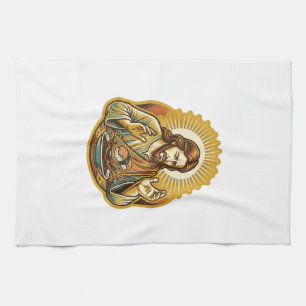 Jesus Dropped Sushi In Soy Sauce Splatter Food Hum Kitchen Towel