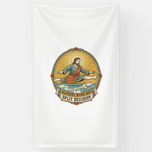 Jesus Dropped Wet Soap Sliding Bathroom Floor Clum Banner