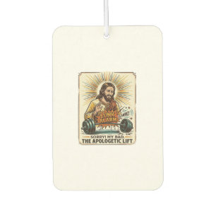 Jesus Dropping Heavy Dumbbell Loudly Gym Lunk Alar Air Freshener