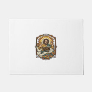 Jesus Drunk Online Shopping Receipt Morning After Doormat