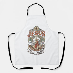 Jesus Early Church Symbol Aesthetic Jesus Early Ch Apron