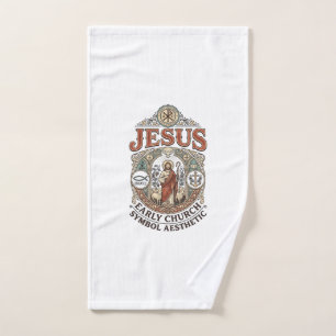 Jesus Early Church Symbol Aesthetic Jesus Early Ch Hand Towel