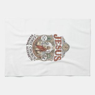 Jesus Early Church Symbol Aesthetic Jesus Early Ch Kitchen Towel