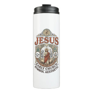 Jesus Early Church Symbol Aesthetic Jesus Early Ch Thermal Tumbler