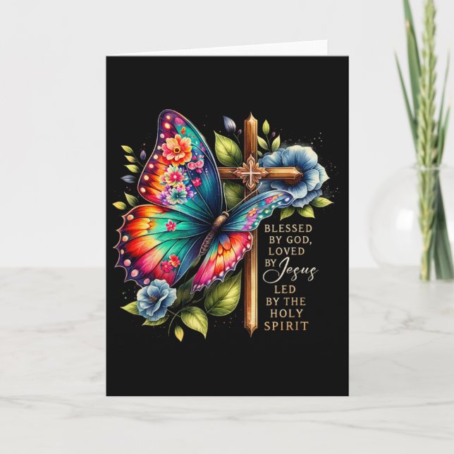 Jesus Easter Day Blessed  Card (Front)
