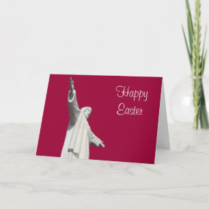 jesus easter red holiday card