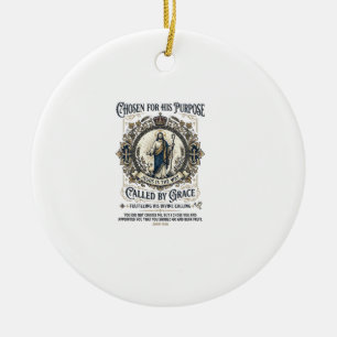 Jesus Electrician Shirt Faith Based Design_1 Ceramic Ornament