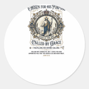 Jesus Electrician Shirt Faith Based Design_1 Classic Round Sticker