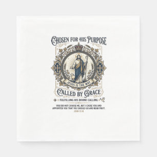 Jesus Electrician Shirt Faith Based Design_1 Napkin