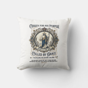 Jesus Electrician Shirt Faith Based Design_1 Throw Pillow