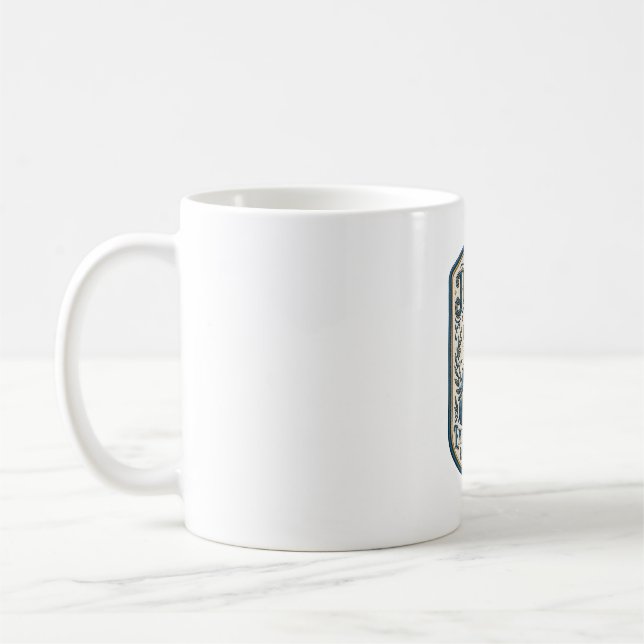 Jesus Embroidered Patch Look Jesus Embroidered Pat Coffee Mug (Left)