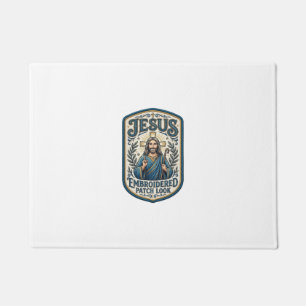 Jesus Embroidered Patch Look Jesus Embroidered Pat Doormat